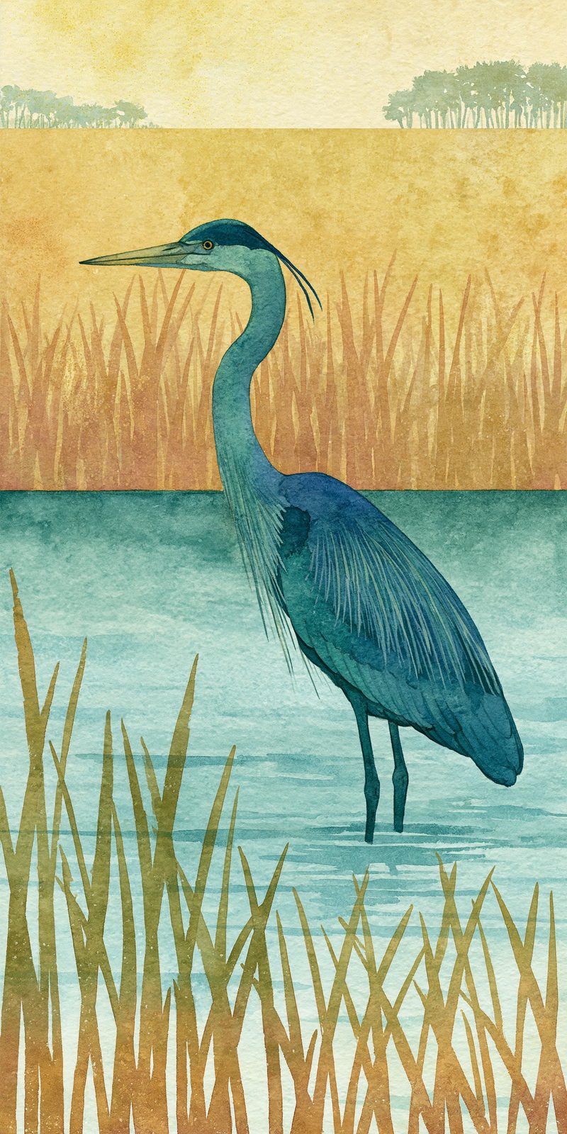 She's Choosing Florida Earrings | Great Blue Heron Reeds