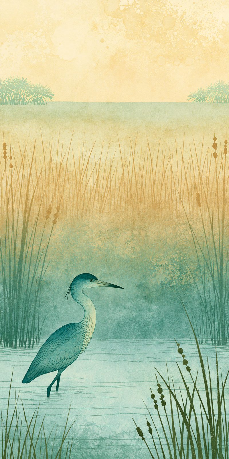 She's Choosing Florida Earrings | Marsh Heron Cattails