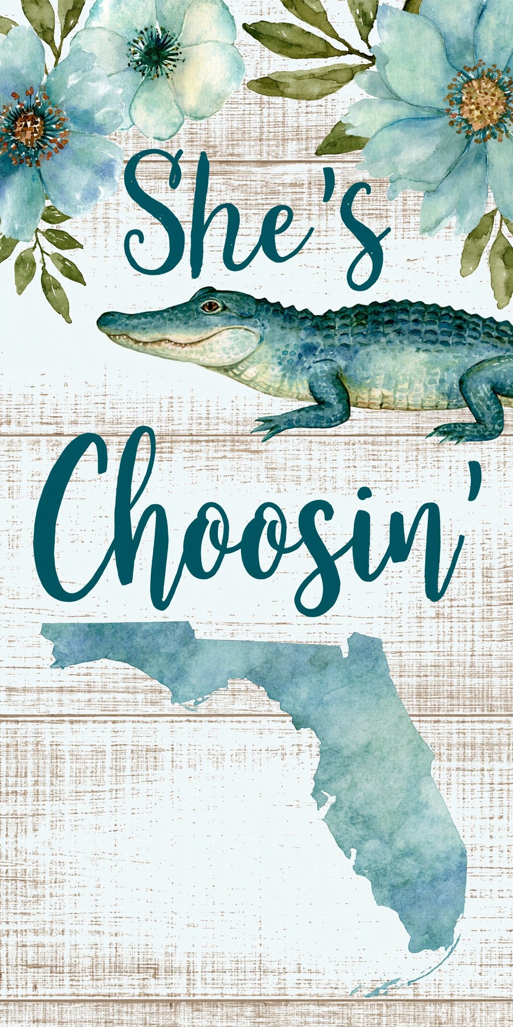 Gator Wood Silhouette — full design art