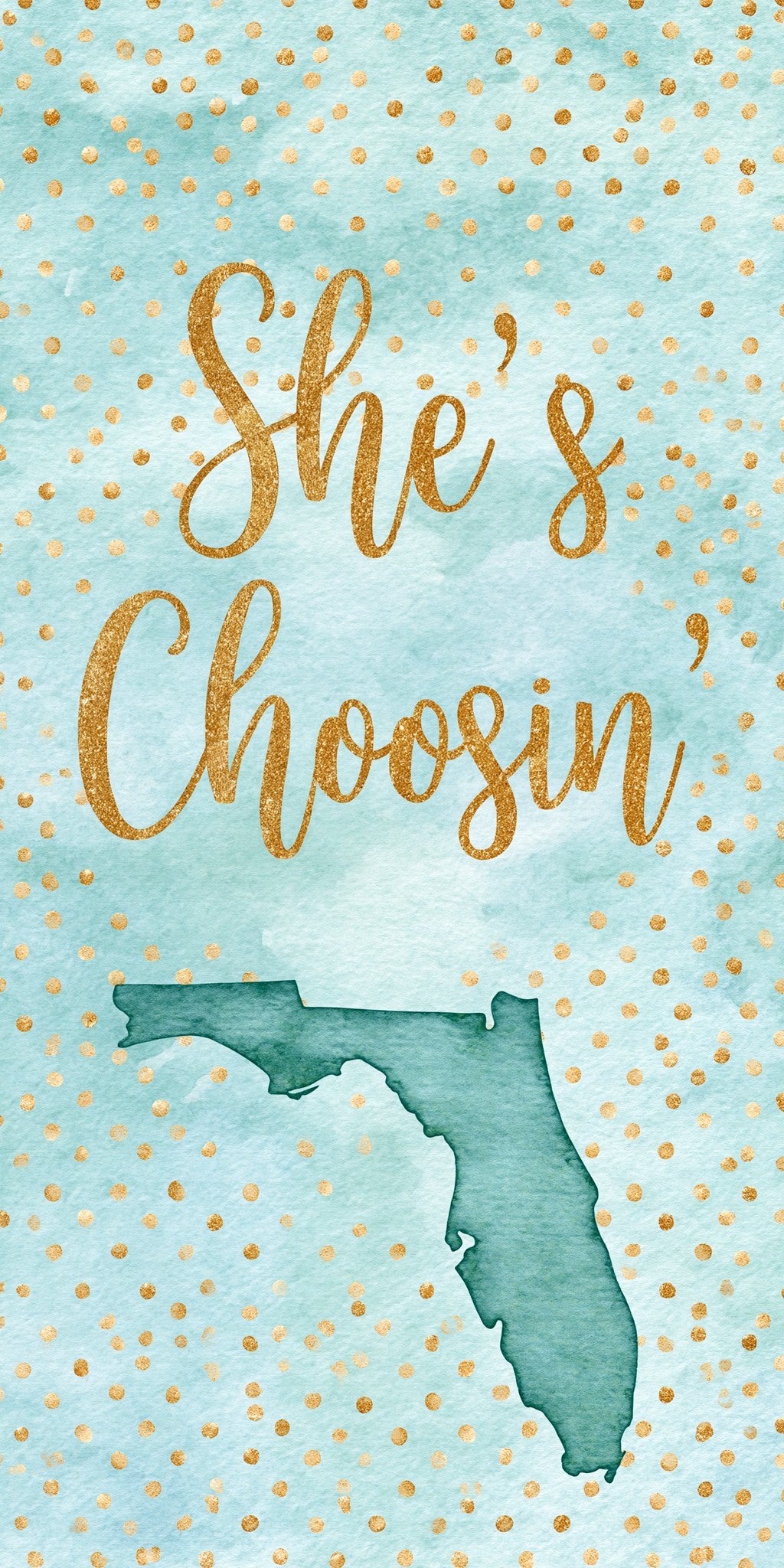 Teal Dot Silhouette — full design art