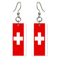 She's Choosing Country Earrings | Switzerland Flag | SCC4