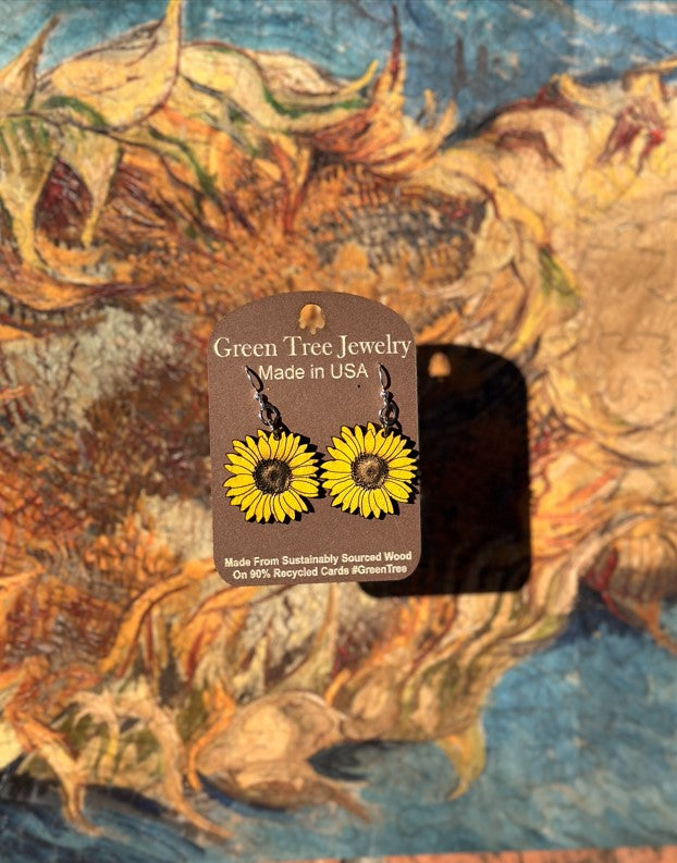 Detailed Sunflower Earrings # 1475