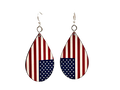 American Flag Drop Earrings #T178