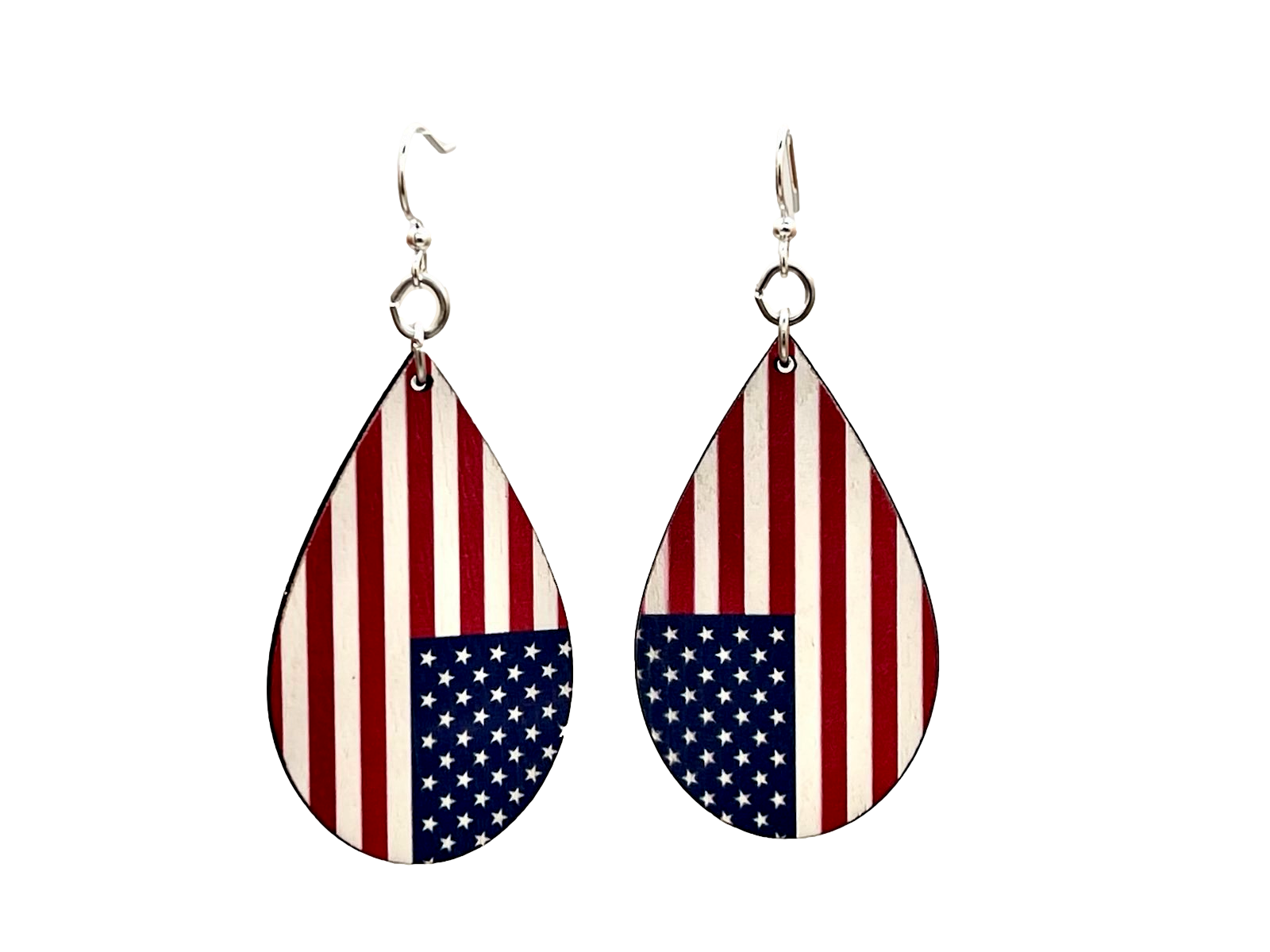 American Flag Drop Earrings #T178