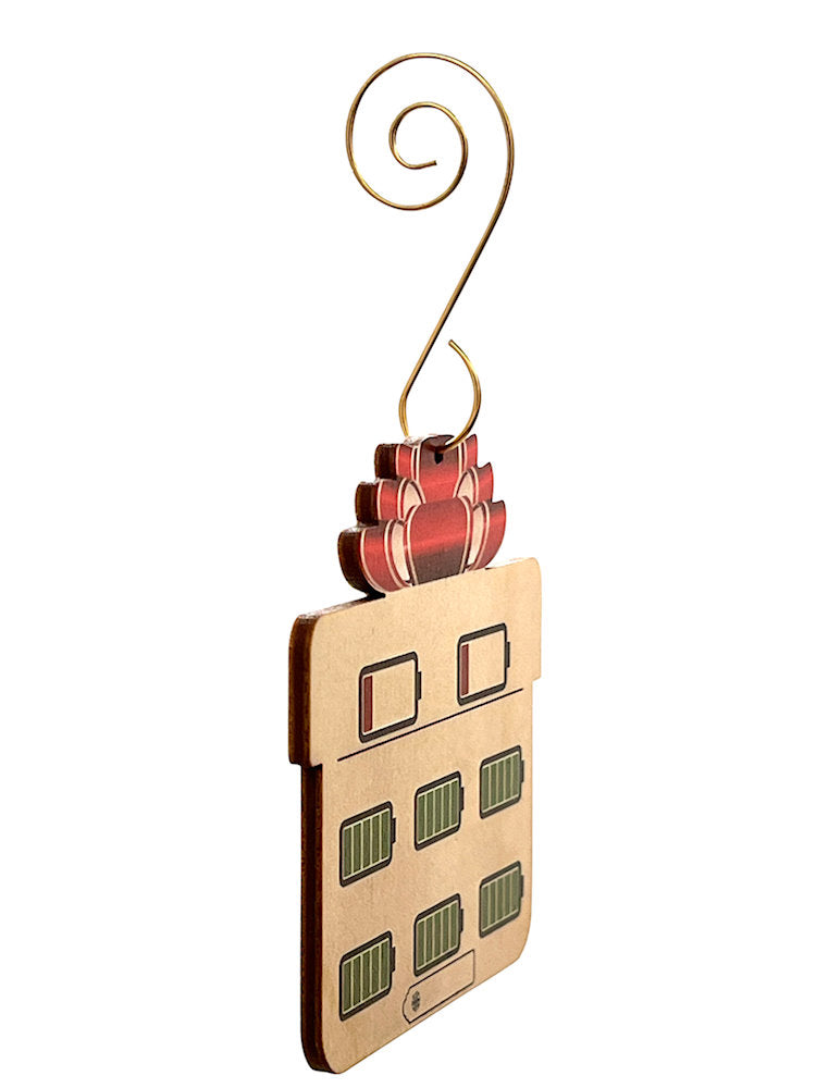 Low Battery Present Ornament #T228