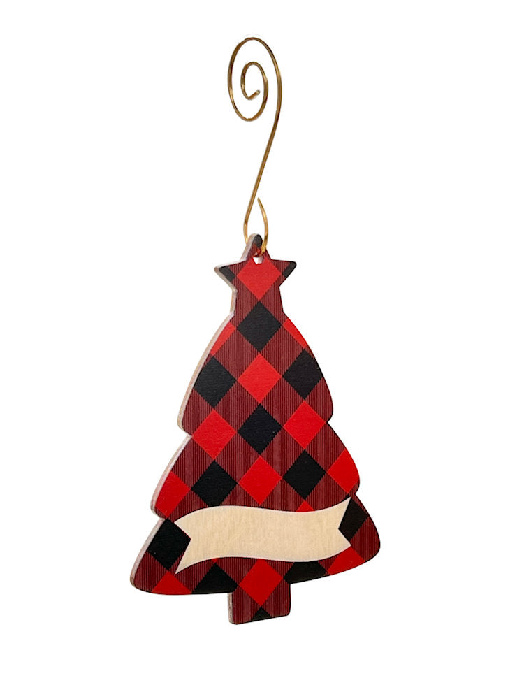 Plaid Tree Ornament #T232