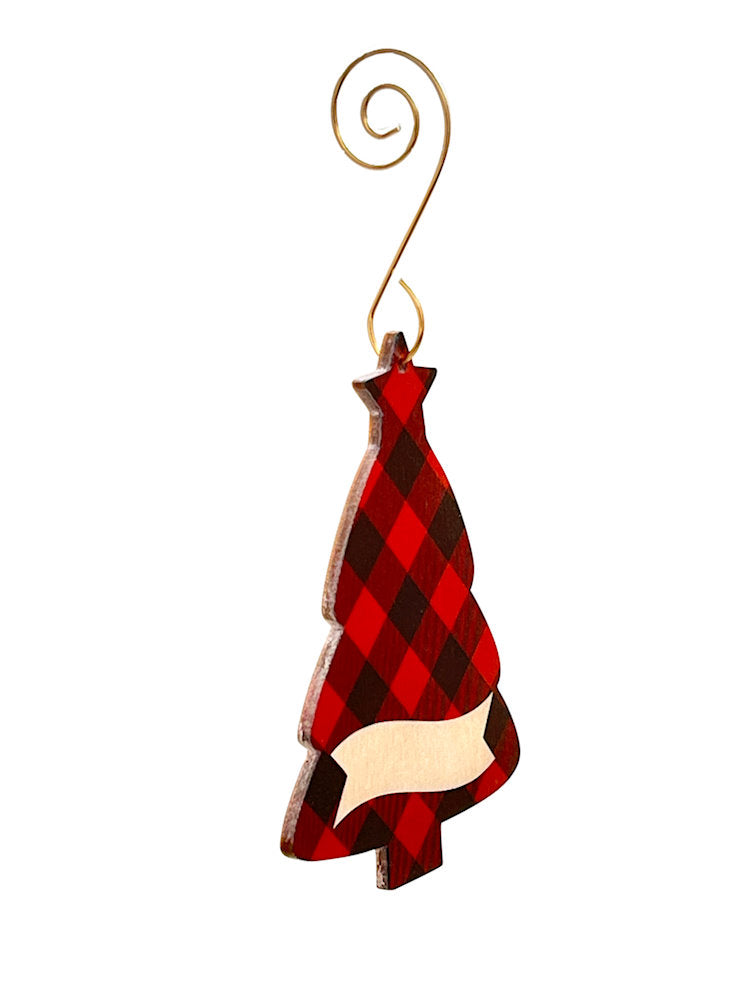 Plaid Tree Ornament #T232