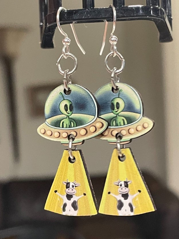 Alien Beam Me Up Earrings #1745