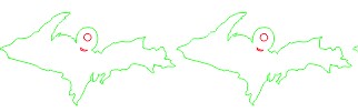 Upper Michigan (Da U.P eh!) State Earrings - C010