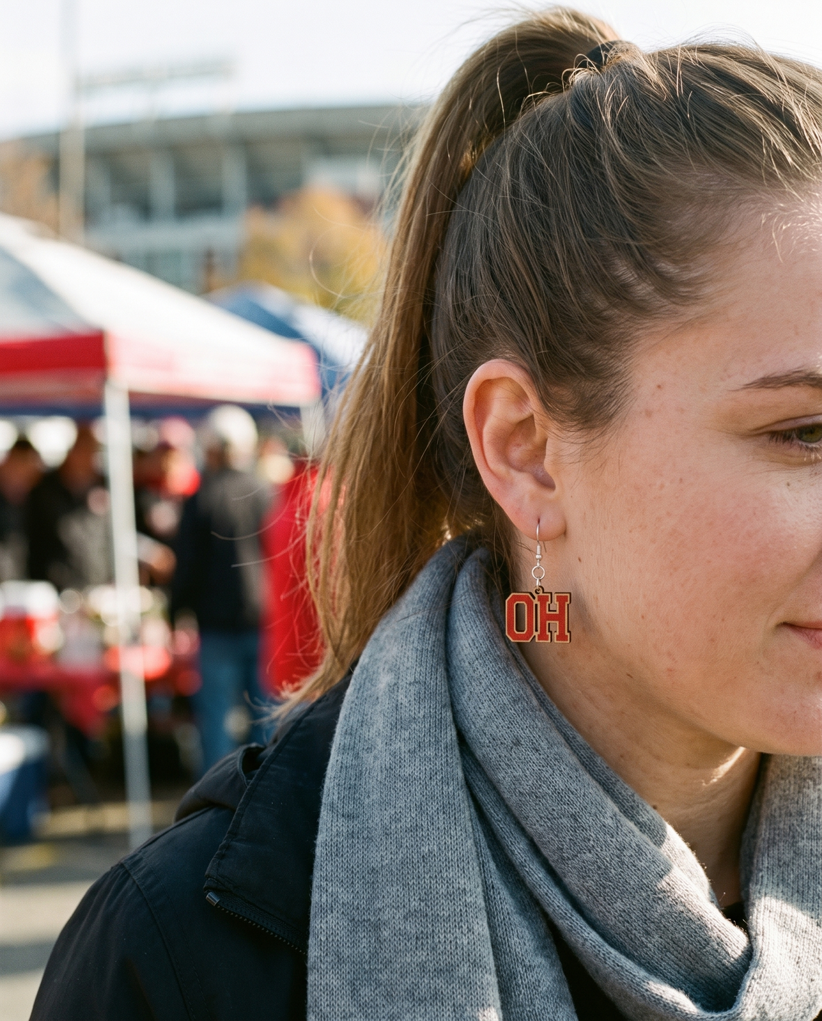 Ohio Earrings #S069 shown on model