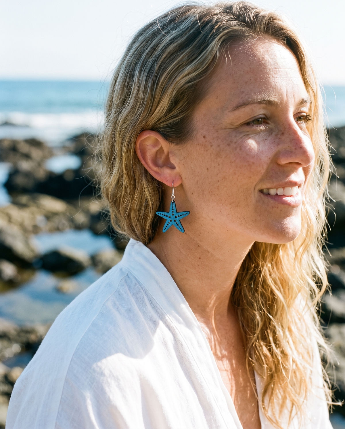 Starfish Earrings # 1199 shown on model