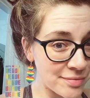 Rainbow Heart Earrings #1672