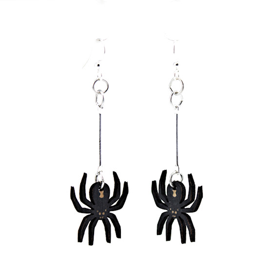 Spider Earrings made from Eco Friendly Wood