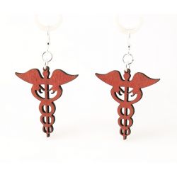 Tangerine medical symbol earrings