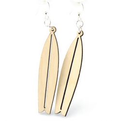 Natural Wood Surfboard wood earrings
