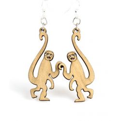 Tan monkey earrings