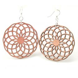 pink circumscribe circle earrings