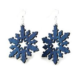royal blue star snowflake earrings