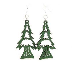 kelly green pine tree earrings