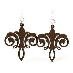 Brown Chandelier wood earrings