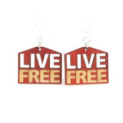 live free wood earrings