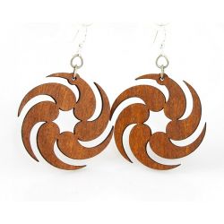 Cinnamon fireball wood earrings