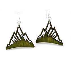 green mountain wood earrings