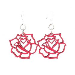 small rose earrings