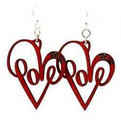 Love wins wood earrings