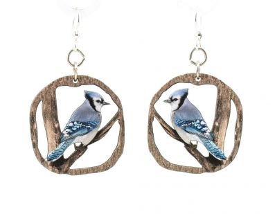 Blue Jay Earrings #1593