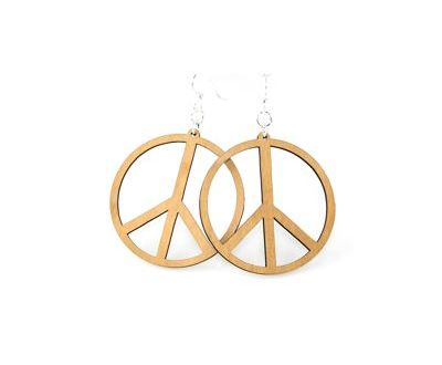 Large Peace SIGN Earrings # 1352