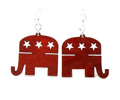 Republican Elephant EARRINGS # 1216