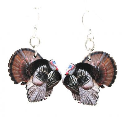 Wild Turkey Earrings #1547
